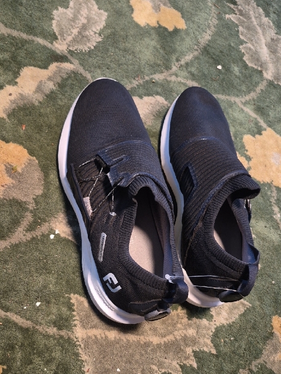 FootJoy Black Slip-On Golf Shoes with White Midsole main image 4